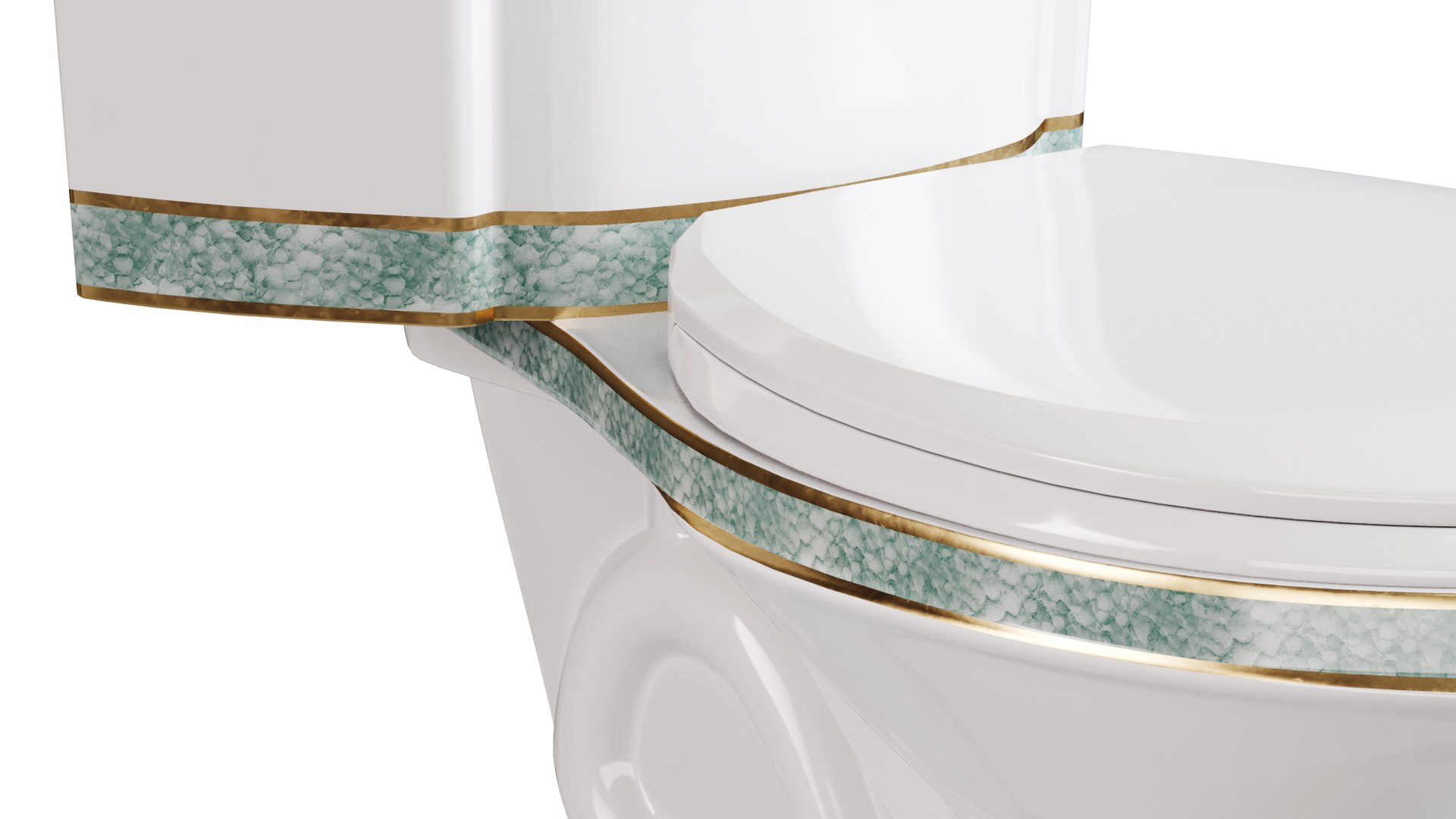 3D Corner Elongated Two Piece Dual Flush Bathroom Toilet Model ...