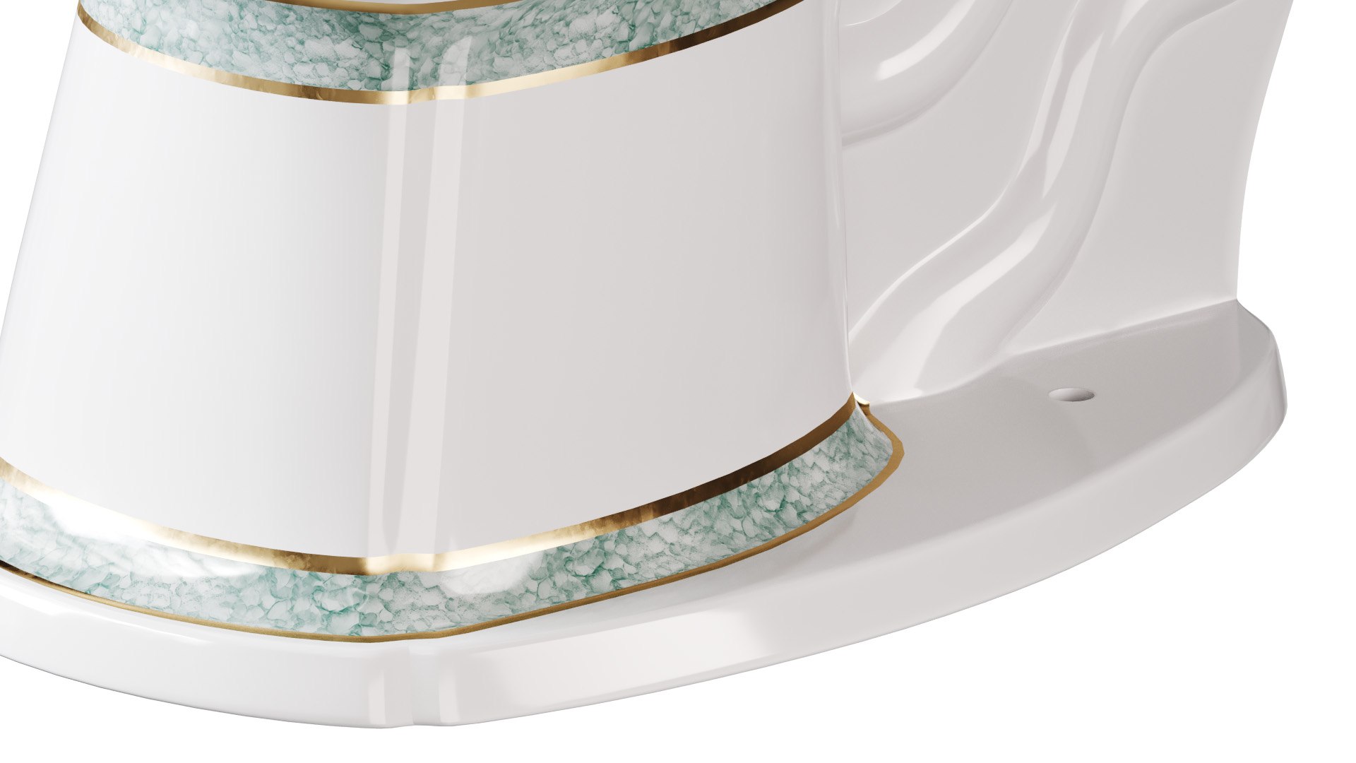 3D Corner Elongated Two Piece Dual Flush Bathroom Toilet Model ...