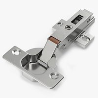 Cabinet Door Hinge Full Overlay Silver