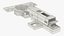 Cabinet Door Hinge Full Overlay Silver