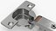 Cabinet Door Hinge Full Overlay Silver