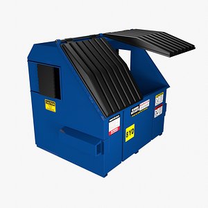 Blue Dumpster 8yard New-Dirty