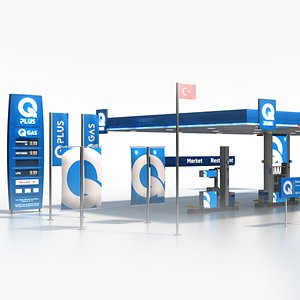 petrol station 3D model