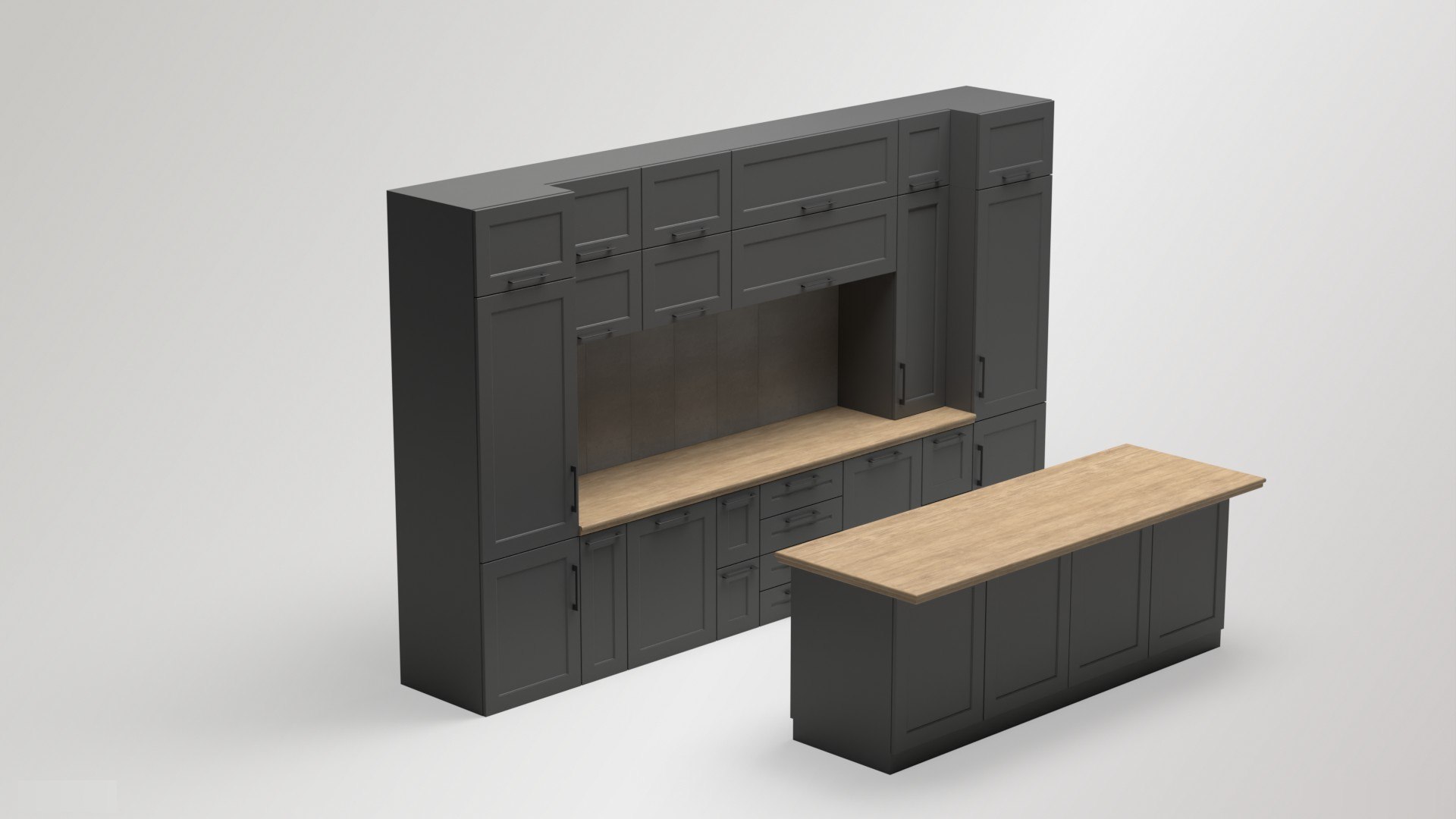 Module Kitchen Cabinets Set 3D Model - TurboSquid 2001499