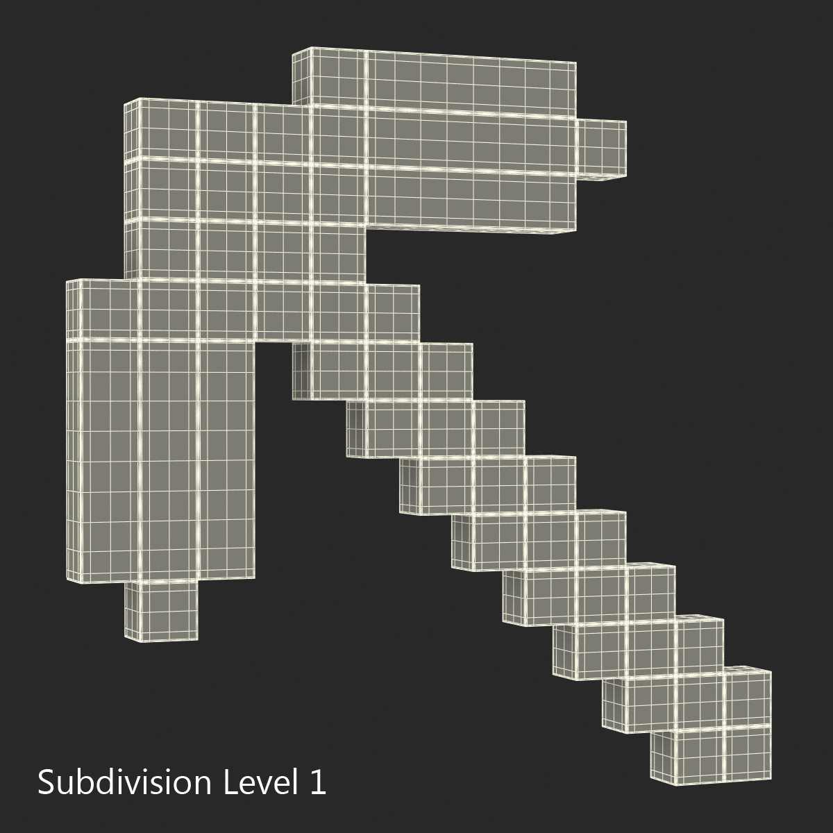 modelo 3d Minecraft Pico Modelo de madera 3D - TurboSquid 1020463