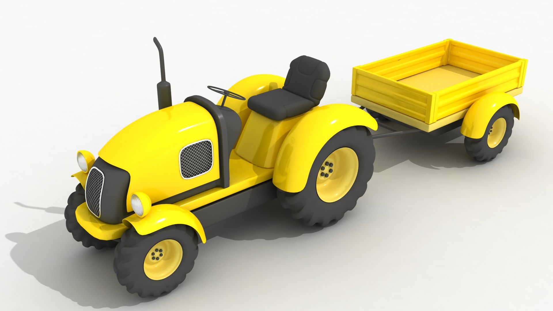 3D Cartoon tractor model TurboSquid 1930111