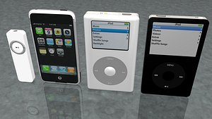 1 iphone 3 ipods c4d