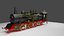 Stilisiertes Spielzeugeisenbahn-3D-Modell