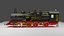 Stilisiertes Spielzeugeisenbahn-3D-Modell