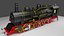 Stilisiertes Spielzeugeisenbahn-3D-Modell