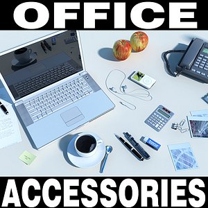 3d office accessories