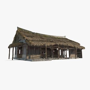 Ancient Asian thatched taverns