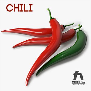 3d chili pepper