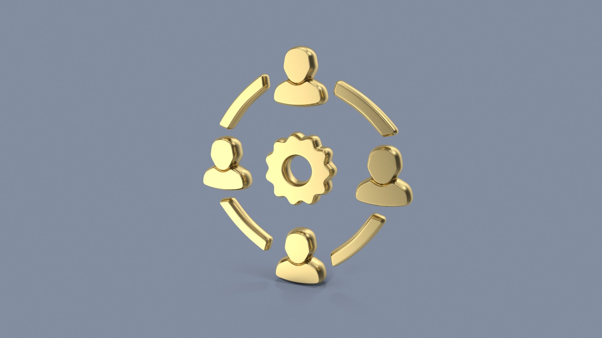 Network Customer Service Support Symbol Gold Model TurboSquid 2058754