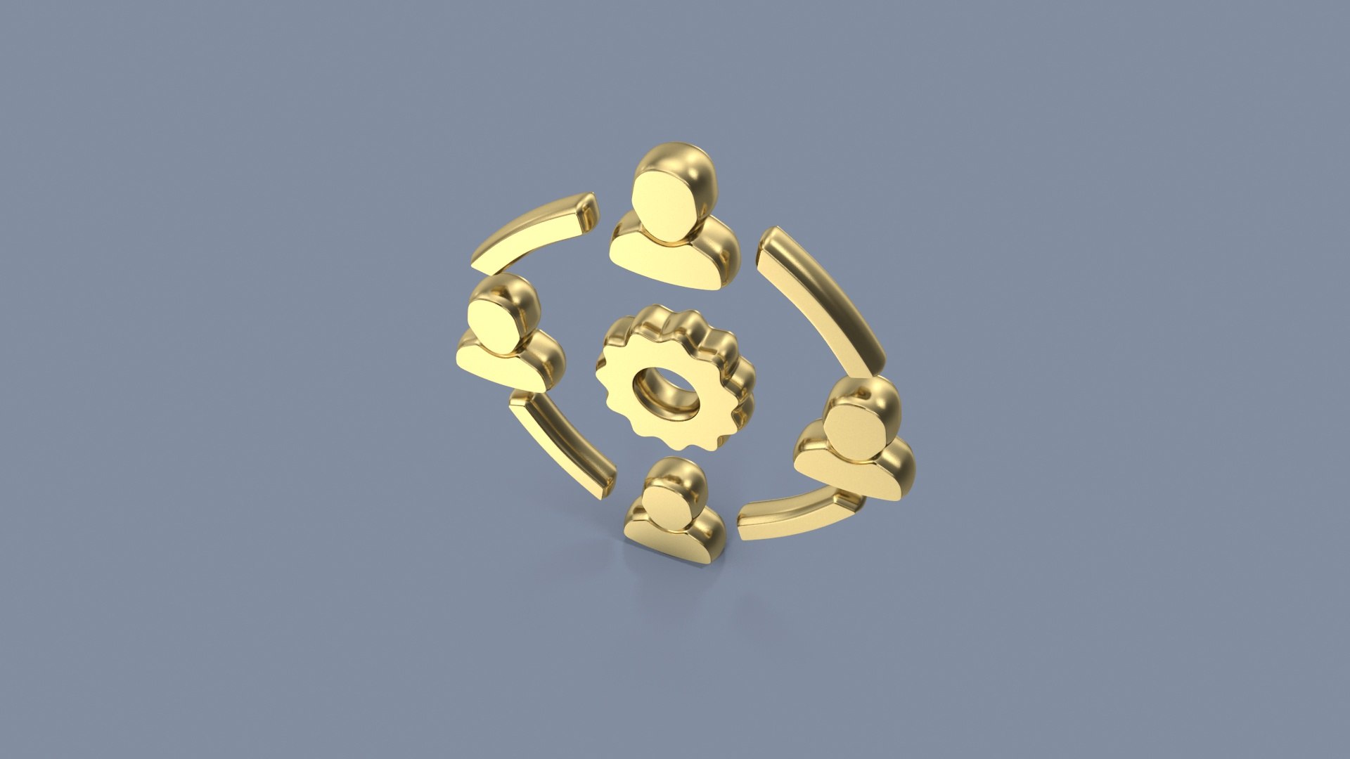 Network Customer Service Support Symbol Gold Model TurboSquid 2058754