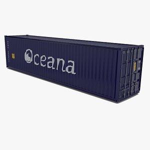 3D New 40 foot shipping container model