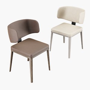 Dining leather chair 6 3D