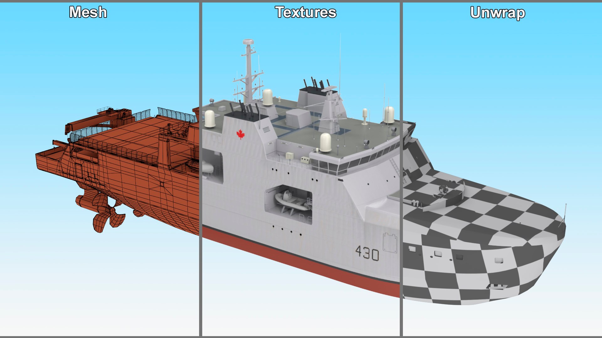 3D Harry DeWolf-Class Offshore Patrol Vessel - TurboSquid 2247424