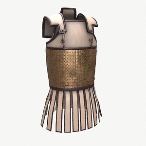 Ancient Armor Scalemailed 3D Model Game Ready PBR Low Poly 3D model