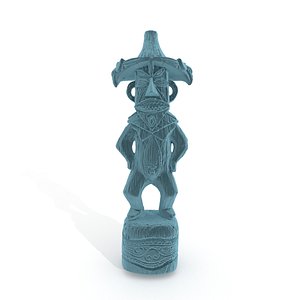 Pele Tiki God Sculpture 3D Printable