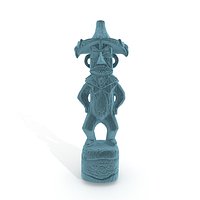 Pele Tiki God Sculpture 3D Printable