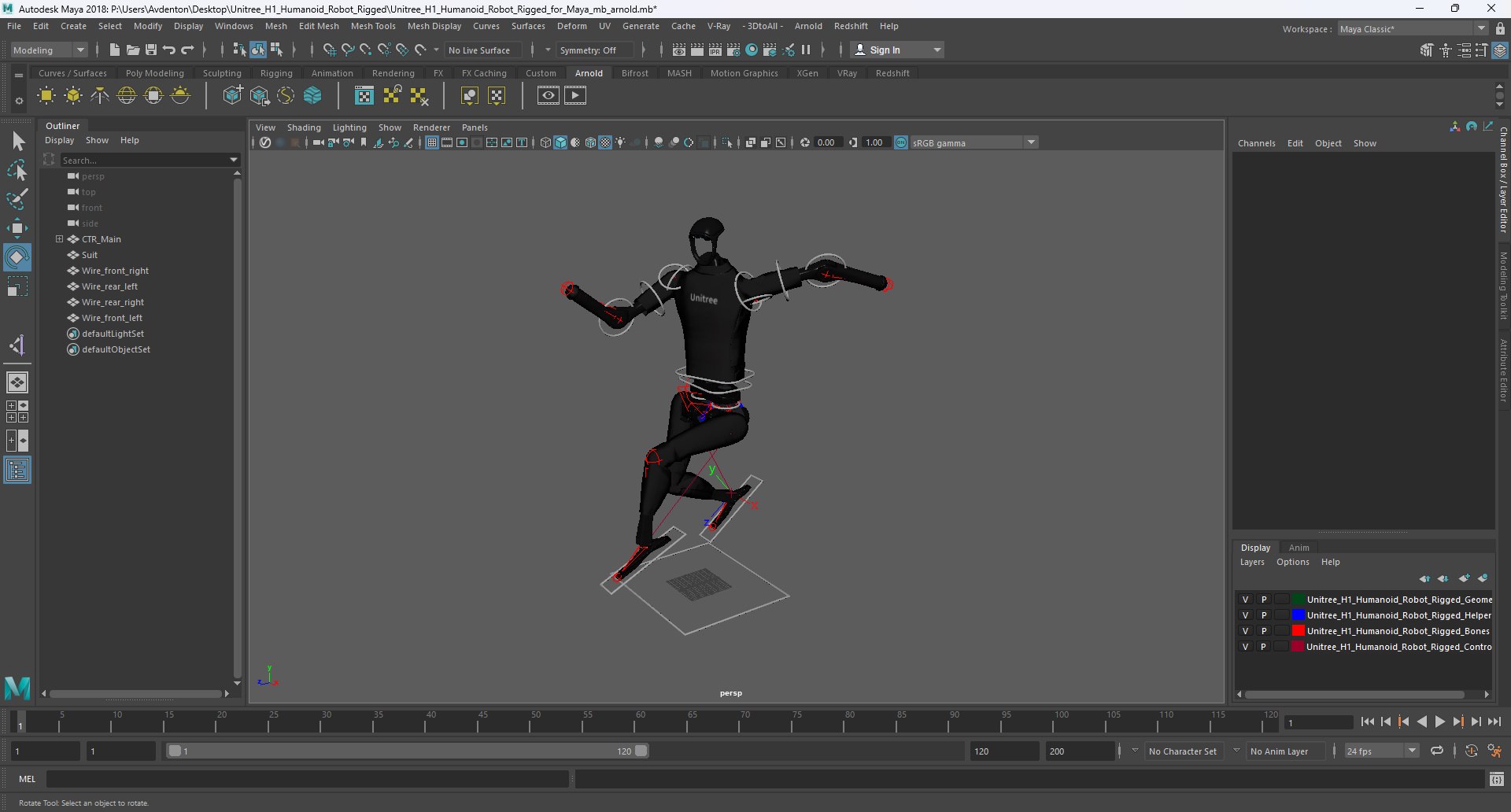 Unitree H1 Humanoid Robot Rigged For Maya 3D Model - TurboSquid 2341231