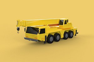3D model TELESCOPIC MOBILE CRANE CRAWLER LIFTING TRUCK GIRDER OVERHEAD