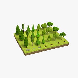 Lowpoly Trees 3D model