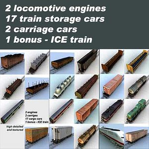 3d model engines train