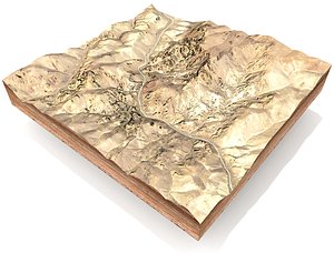 3D mountain landscape model