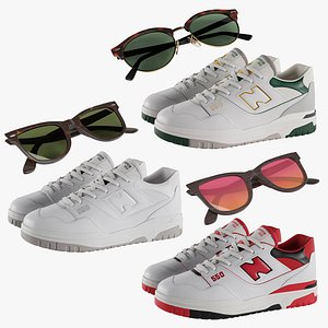 White Sneakers And Sunglasses Set