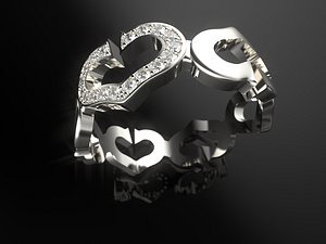 3d ring heart model