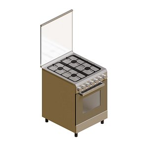 Small Freestanding Cooker 3D