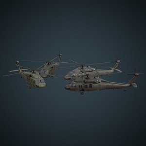 Military Helicopter 1B 3D