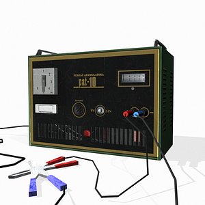 Lowpoly Old Battery Charger