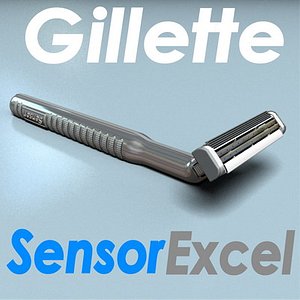 3d model razor gillette sensor excel