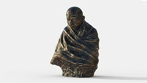 3D mahatma gandhi statue sculpture model