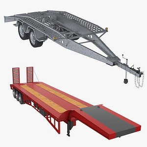 3D Car Trailer Collection model