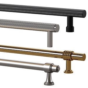 3D Set Furniture Handles Meraki model