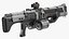 Futuristic Combat Robot with Assault Rifle