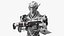 Futuristic Combat Robot with Assault Rifle