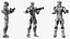 Futuristic Combat Robot with Assault Rifle