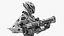 Futuristic Combat Robot with Assault Rifle