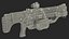 Futuristic Combat Robot with Assault Rifle