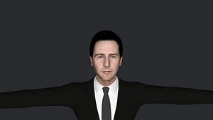 Edward Norton  Hyper Realistic Full Body Fully Rigged 3D Character 3D model