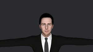 Edward Norton Hyper Realistic Full Body Fully Rigged 3D Character