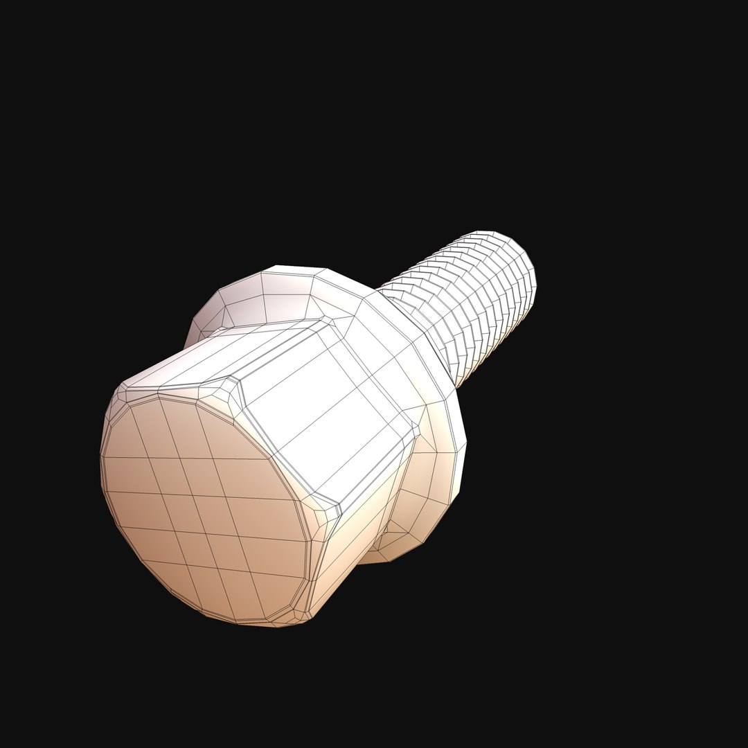 3d model bolt car wheel