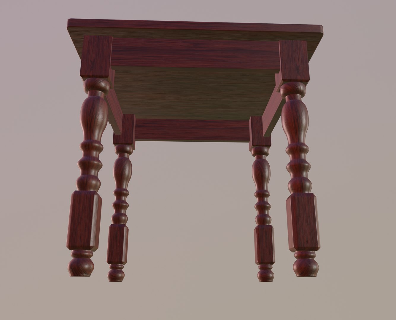 3D Red Table Model - TurboSquid 1483005