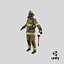 3D Mens Firefighter Uniform model