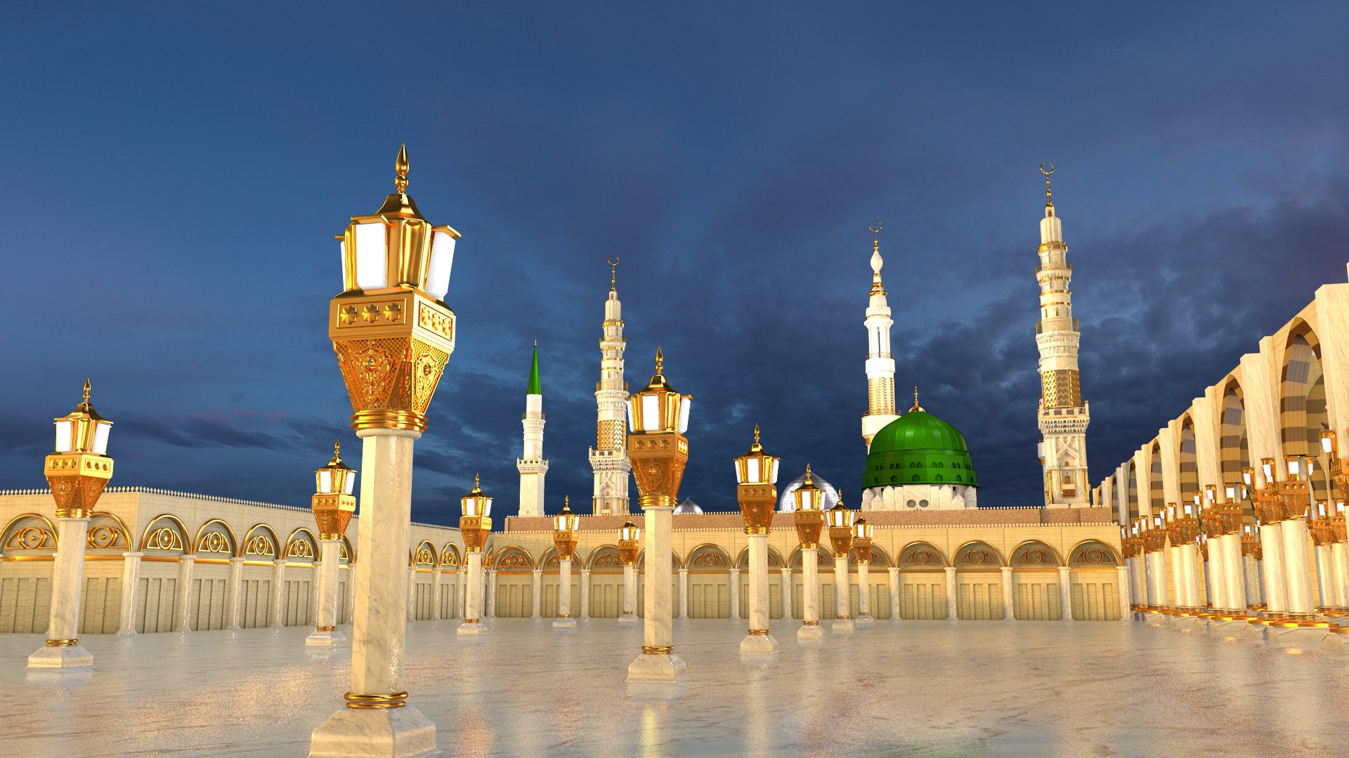 Prophets Mosque Masjid E Nabvi 3D - TurboSquid 2185049